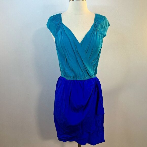 Charlie Jade Women's Turquoise Blue 100% silk dress - Size Small - NWT - Picture 1 of 5